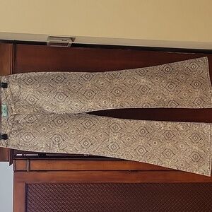 Karlie | Western Country Flare Jeans Navy Blue Cream Paisley Print - Size 29